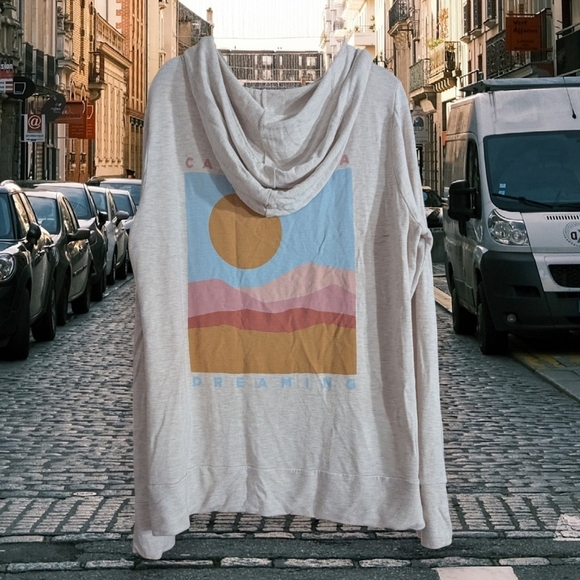 EUC Market & Spruce Women's Cream Hoodie Size XXL - Picture 7 of 10